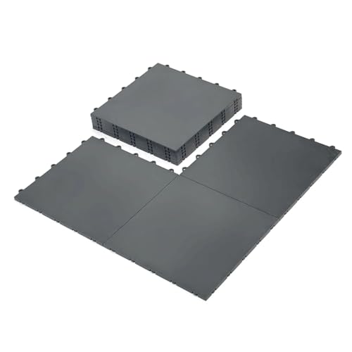 InOut Flooring 8 Anthracite Tiles - High Durability Colored Flooring