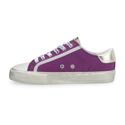 VINTAGE HAVANA Womens Alive Glitter Metallic Lace Up Sneakers Shoes Casual - Purple2