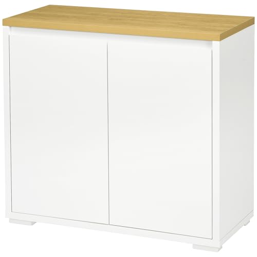 HOMCOM Credenza da Soggiorno a 2 Livelli, Mobile Multiuso con