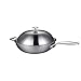 Lwieui Wok Pure Titanium Wok 32 cm Wok niepowlekana tytanowa patelnia uniwersalna garnek 32 cm patelnie (kolor: Stal tytanowa aluminiowa, rozmiar: 32 cm)