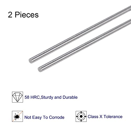 sourcing map 2 Stück Stahlstiftlehre Pin Gauge, 0.4mm Durchmesser Metrischer Messdorn, Klasse x Stahl Stiftlehre Metrik, Toleranz 0.001mm Stecker Lehrenadeln zum Messen