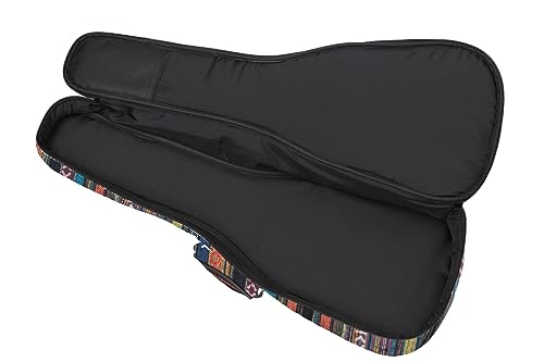 Image of MUINS Ukulele Case,21 23 26 Durable Colorful Ukelele Case Uke bag with Thicker Pad with Double Adjustable Straps, Storage and Handle (Orange,Concert 23 Inch)