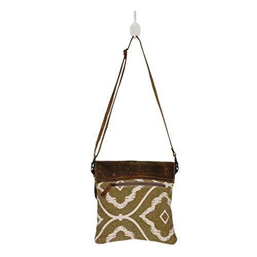 Myra Bag Feelgood Factor Small & Cross Body Bag Upcycled Canvas, Rug & Leather S-25854