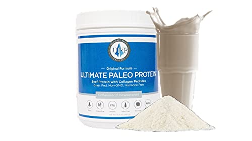 Ultimate Paleo Protein (Unflavored, 15 Servings - Premium Grass Fed Beef Protein, Non-Gmo, Paleo Friendly, Gluten Free, Dairy Free, Keto Friendly, No Artificial Sweeteners Or Preservatives #TOP2