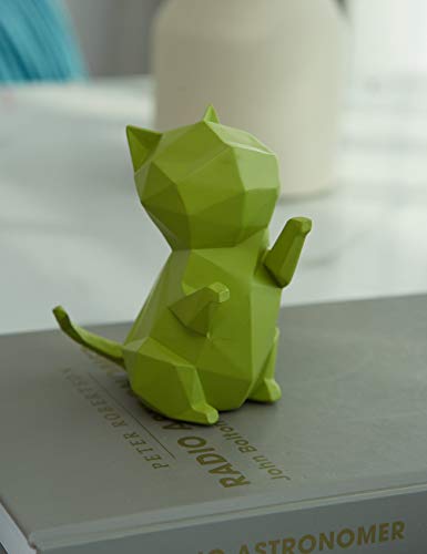 Haucoze 5Pcs Cat Figurine Sculpture Statue Modern Decor Polyresin Home Gifts Arts #TOP2