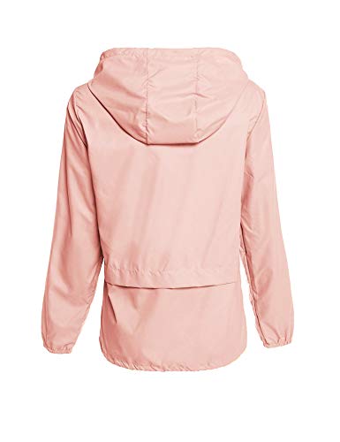 Avoogue Raincoat Women Lightweight Waterproof Rain Jackets Packable Outdoor Hooded Windbreaker
