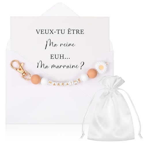 Hestya Cadeau Marraine Demande Porte-Clés Carte Veux Tu Être Ma Marraine avec Enveloppe Idée...