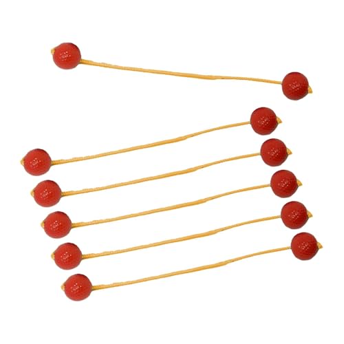 Menolana Ladder Balls Golf Tossing Ball Backyard Games for Kids Adults Family Throwing Games Sports Lawn Yard 4.2cm Ladder Toss Game, 6pcs Red