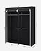 SONGMICS Closet Wardrobe, Portable Closet for Bedroom, Clothes Rail with Non-Woven Fabric Cover, Clothes Storage Organizer, 55.1 x 16.9 x 68.5 Inches, Black URYG02BK