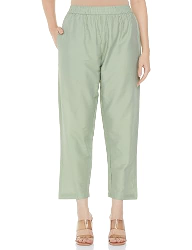 Image of Amazon Brand - Myx Women Embroidered Kurta Pant Set with Organza Dupatta | Viscose,Rayon (Available in Plus Sizes)