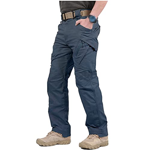 Pantalon décontracté extensible pour homme actif idéal randonnée urbaine et voyage bleu XL
