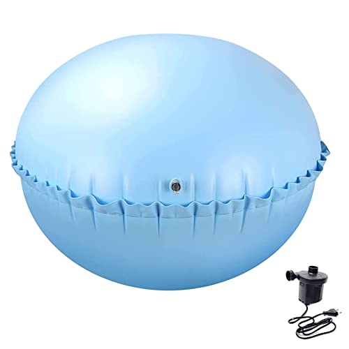 QCLUEU Poolkissen Winter,Pool Luftkissen Poolkissen für Winterabdeckplanen,Pool Polster Winter Zubehör Tragbares Aufblasbares Pool Kissen mit Elektropumpe (Color : Runde, Größe : 1 Stück) Cover