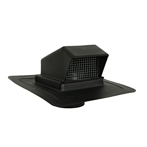 FAMCO Plastic Bath Fan/Kitchen Exhaust Roof Vent w/Stem Black 4 In. l