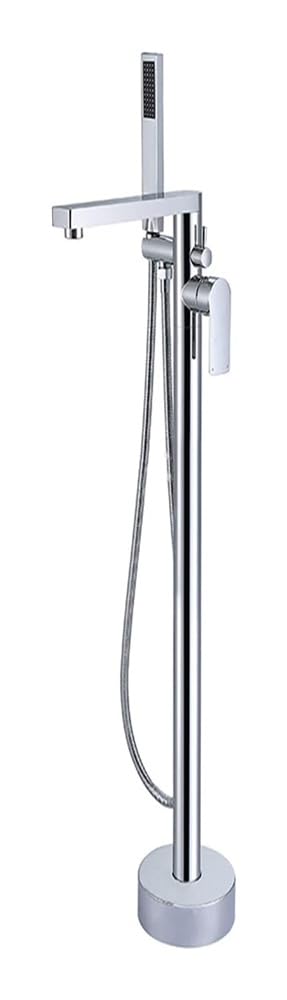 SBCGFY Freestanding Bath Tap With Handheld Shower, Chrome Tub Mixer Tap, Swivel Spout Bath Shower Faucet, Modern Design For Luxury Bathrooms,Chrome