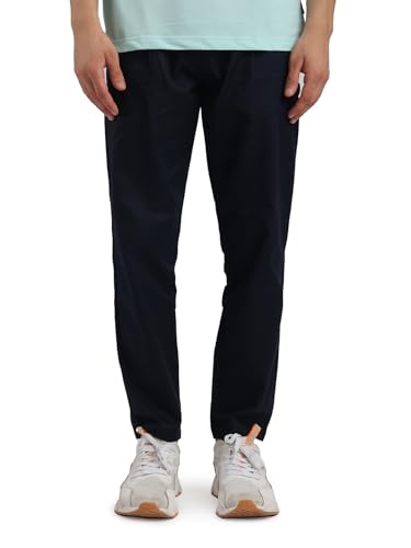 Image of Rupa Bumchums Men's Easy Care Cotton-Linen Relaxed Fit Trousers with Adjustable Drawstring and Secure Zip Pockets