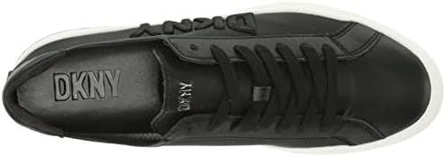 DKNY Women's Everyday Comfortable Sina-Lace Up Sneak Sneaker, Black, 9 | Image 4