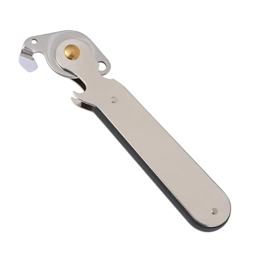 ABOOFAN Apriscatole Manuale in Acciaio Antiscivolo Apribarattoli Compatto e Portatile Facile Da Usare Per Cucina Campeggio e Uso Domestico Per Mani Con Poca Energia