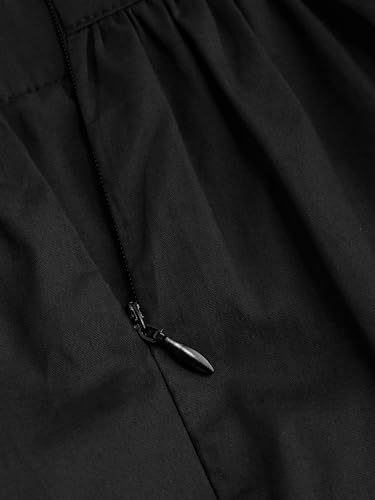 CIDER Skirts for Women Cotton Maxi Skirt Mid Waist Solid Ruffle Long A Line Skirts Casual Elegant Flowy3