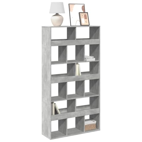 GCHDHAPB Estanterías para el hogar, estanterías y estantes de pie, estantería gris hormigón, 100 x 33 x 187,5 cm, madera de ingeniería