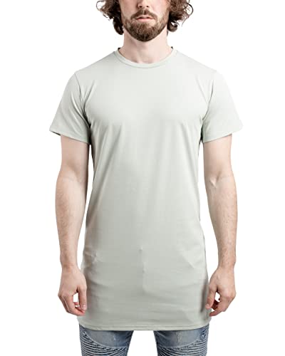 Blackskies bajo Longshirt básico | Camiseta Larga Camiseta de Manga Larga de Manga Larga de Manga Larga de Gran tamaño - Olive Green X-Large XL Cover