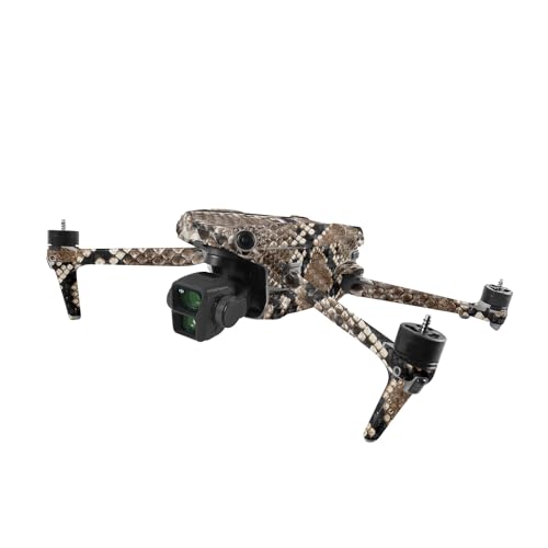 Image of MightySkins Carbon Fiber Skin Compatible with DJI Air 3 - Rattler | Protective, Durable Textured Carbon Fiber Finish | Easy to Apply, Remove, and Change Styles