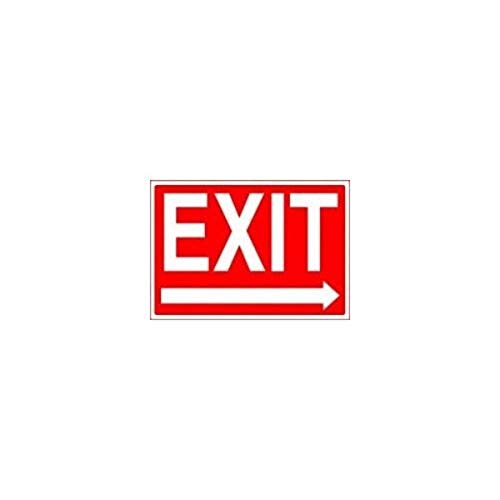 Panneau de sécurité Exit flèche droite à haute visibilité plastique Accuform MEXT442VP