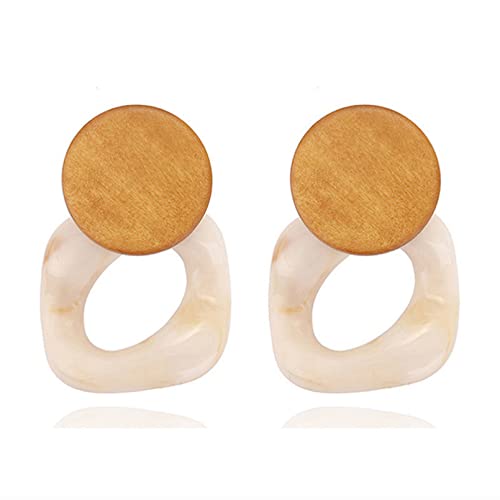 Boucles d'oreilles en bois vert parasols parfaites pour vos tenues d'été bohème