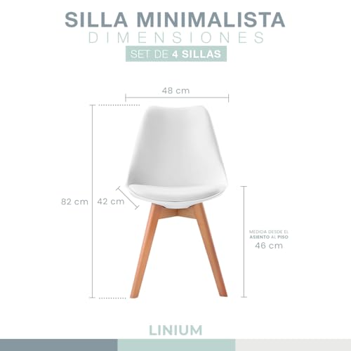 La Mejor Selección de Sillas polipiel blancas que puedes comprar esta semana. 26 Imagen adicional