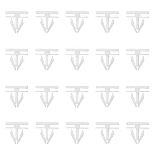 20PCS Rocker Panel Moulding Rivets Clips, White Nylon Side Skirt Sill Fasteners, Universal Car Retainers, Car Exterior Trim Clips, Compatible with Buick Excelle GM Cadillac Avalanche 25693852