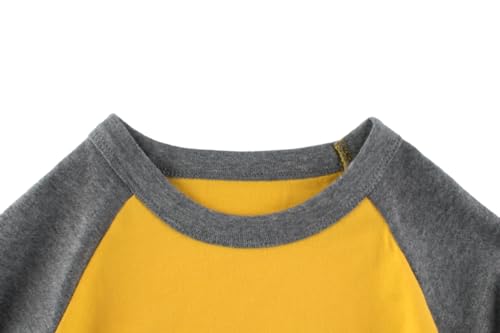 Toddler Boy Long Sleeve Shirts Casual Kids Cotton Crewneck Solid Raglan Tee Tops Blouse Fall Winter T Shirt for Boys2