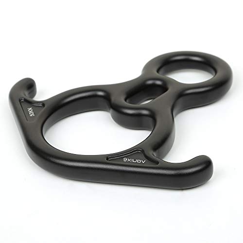 XINDA 50KN Figure 8 Descender with Bent-Ear,Aluminum Alloy Rappelling Gear Belay Device for Rock Climbing,Rescue,Training