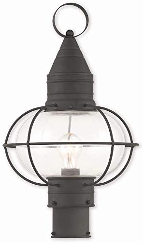 Free Shipping Over $50 Livex Lighting 26905-04 Transitional One Light Outdoor Post-Top Lanterm from Newburyport Collection in Black Finish Free Shipping Over $50 Livex Lighting 26905-04 Transitional One Light Outdoor Post-Top Lanterm from Newburyport Collection in Black Finish