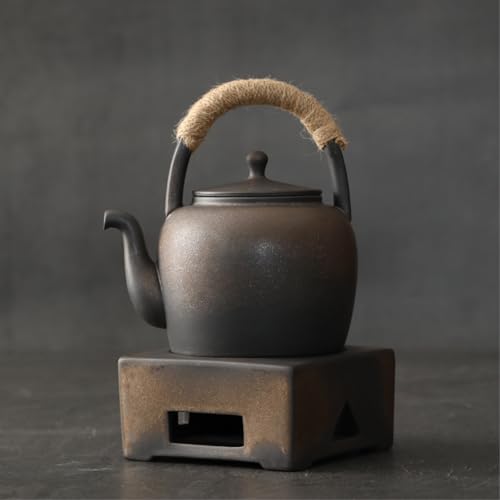 Théière en céramique 700ml vintage dorée, idée cadeau d'exception