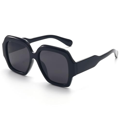 Lunettes de soleil de luxe contre l'éblouissement C1 Noir-Gris mixte