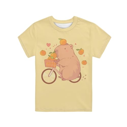 Image of Xhuibop Kids Tshirts Girls Boys 3-16 Years Summer Clothes for Teens Loose Fitting Tops