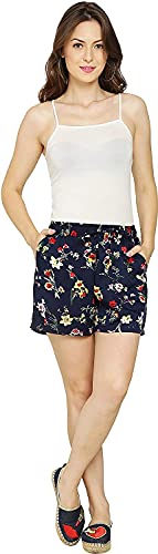 Image of My Swag Women's Striped Regular Fit Casual Daily Use Shorts with Pockets