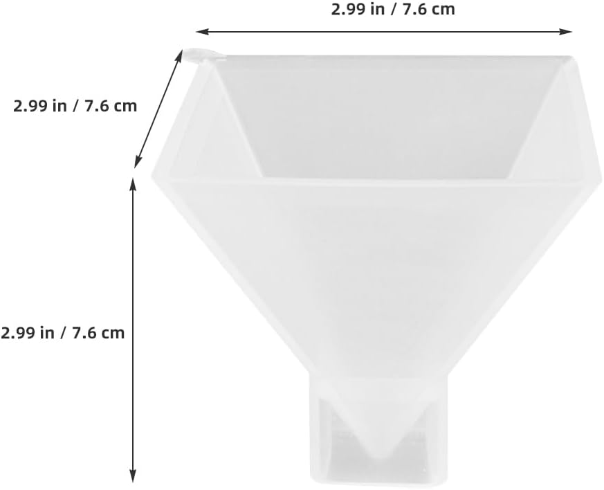 VILLCASE 5 Pcs Silicone Pyramid Mold for Resin Casting 14.96X2.99X2.99In Flexible Clear Pyramid Shape Mold for DIY Crafts Jewelry Making Desktop Decorations
