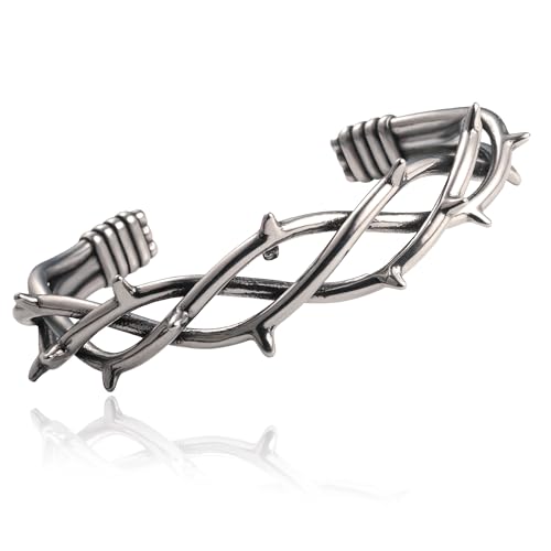 Pulsera de alambre con espinas para hombre miniatura 1