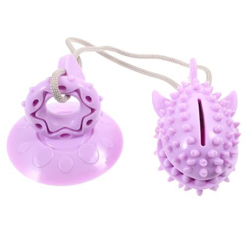 iplusmile 吸盤が漏れる食用おもちゃ トイレットペーパー わんわん 犬のパズルのおもちゃ ペット きしむ音 子犬 面白い犬のおもちゃ 犬のおもちゃインタラクティブ Violet