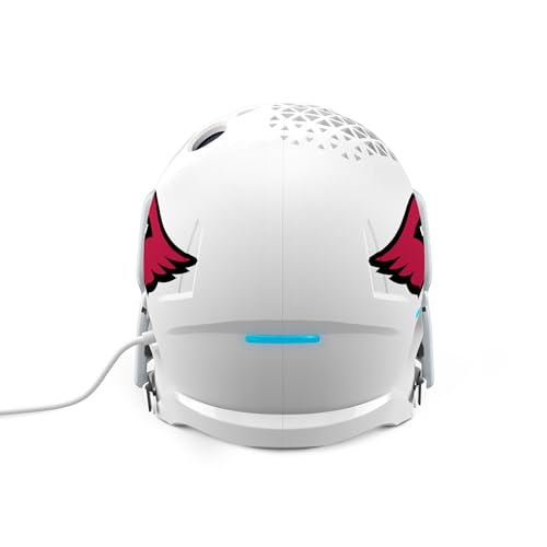 Image of NFL Echo Dot Bundle: Includes Echo Dot | Deep Sea Blue and Limited-Edition NFL Helmet Stand | Arizona Cardinals