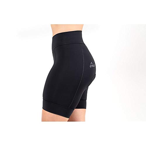 Bermuda ciclismo feminina Cycle7 Forro espuma e Gel Proteção UV 50+ (Preto, GG)