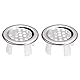 QUARKZMAN 2Stk Spüle Trimmung Überlauf Deckel Spüle Überlauf Ringe 26mm Metall Bad Küche Becken Locheinsatz Rund Kappen Silber