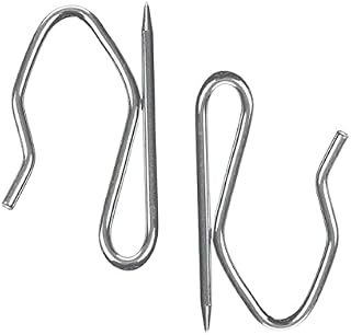 Pinch Pleat Curtain Hooks Metal Pins-On Drapery Hooks for Windows Curtains, Door Curtain and Shower Curtain Pack of 20.