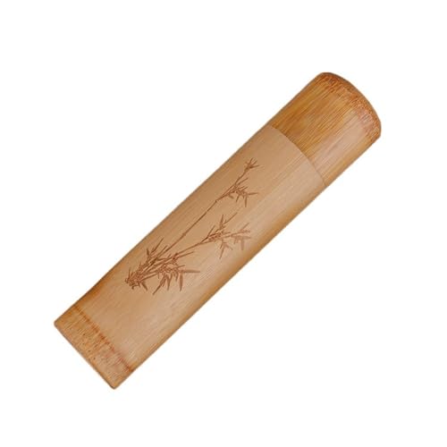 zaoalife 2 tarros de té, caja de almacenamiento de té portátil de tubo sellado, tarro de té suelto de bambú, soporte para granos de café, contenedor de té de viaje con tapa, caja de té portátil