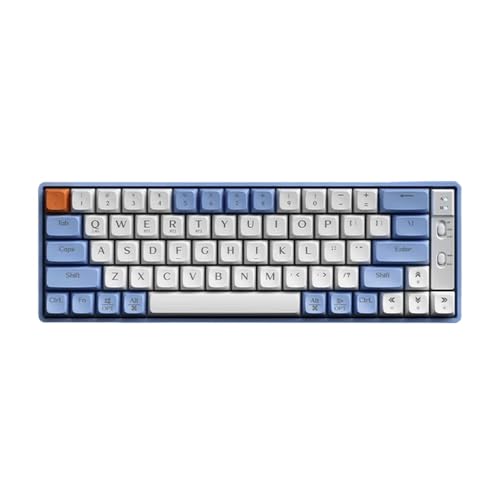 XXINGYULI GK65 Clavier mécanique sans Fil rvb rétro-éclairé Trois Modes échangeable à Chaud Touche complète Personnalisable Clavier de Jeu PC Bricolage Couleur Cadeau(Blue)