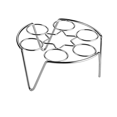 Holibanna 2stücke Edelstahl Dampfgarer Eierhalter Multifunktionales Lebensmittelechtes Küchenzubehör Rutschfestes Einlagiges Eier Dämpfer Rack Mit Hohem Und Niedrigem Fußständer Spülmaschine