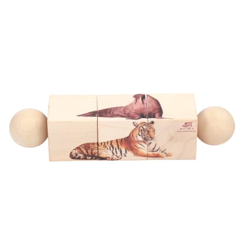 Image of Ariro-Rotating Puzzle - Mammals for Toddlers|Best Montessori Puzzle for 1yr Old boy and Girl|First Birthday Gift|Grasping Toy Age 18M+