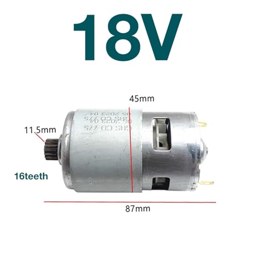 Moteur de perceuse électrique 18v haute performance avec pignon 16 dents