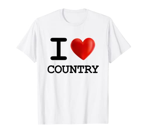 I Love COUNTRY Music Heart Camiseta Camiseta