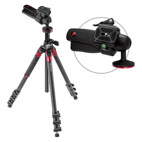 3Pod Orbit Tripod for DSLR Photo & Video Cameras, 4 Section Extension Legs, with Pistol Grip Ballhead, Bubble Level, with Bag. 69", Carbon Fiber Cover